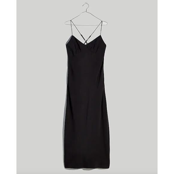 Madewell Sleek Black Midi Dress - Picture 6 of 15